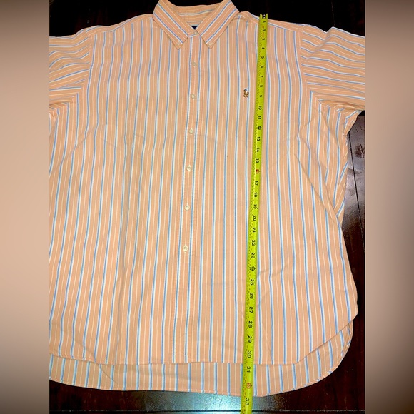 RALPH LAUREN Long Sleeve Blue Orange Button Down Dress Shirt Sz XL - Picture 8 of 10